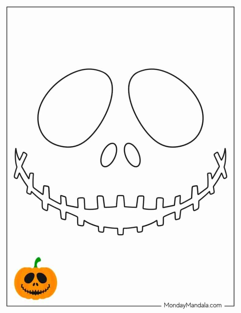 100 Pumpkin Carving Stencils (Free Pdf Printables) for Printable Jack Skellington Pumpkin Stencil