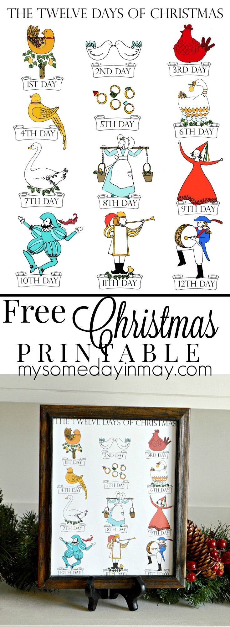 12 Days Of Christmas Printable within 12 Days of Christmas Printable