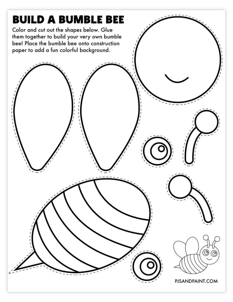 120 Free Printable "Build Your Own" Crafts - Pjs And Paint regarding Free Printable Cut and Paste Crafts