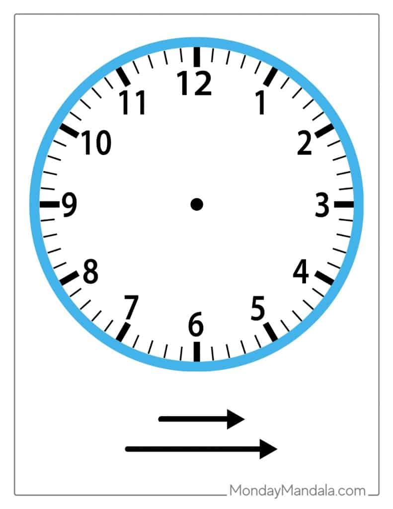 14 Printable Clock Faces (Free Pdfs To Download &amp;amp; Print) inside Printable Clock Face and Hands
