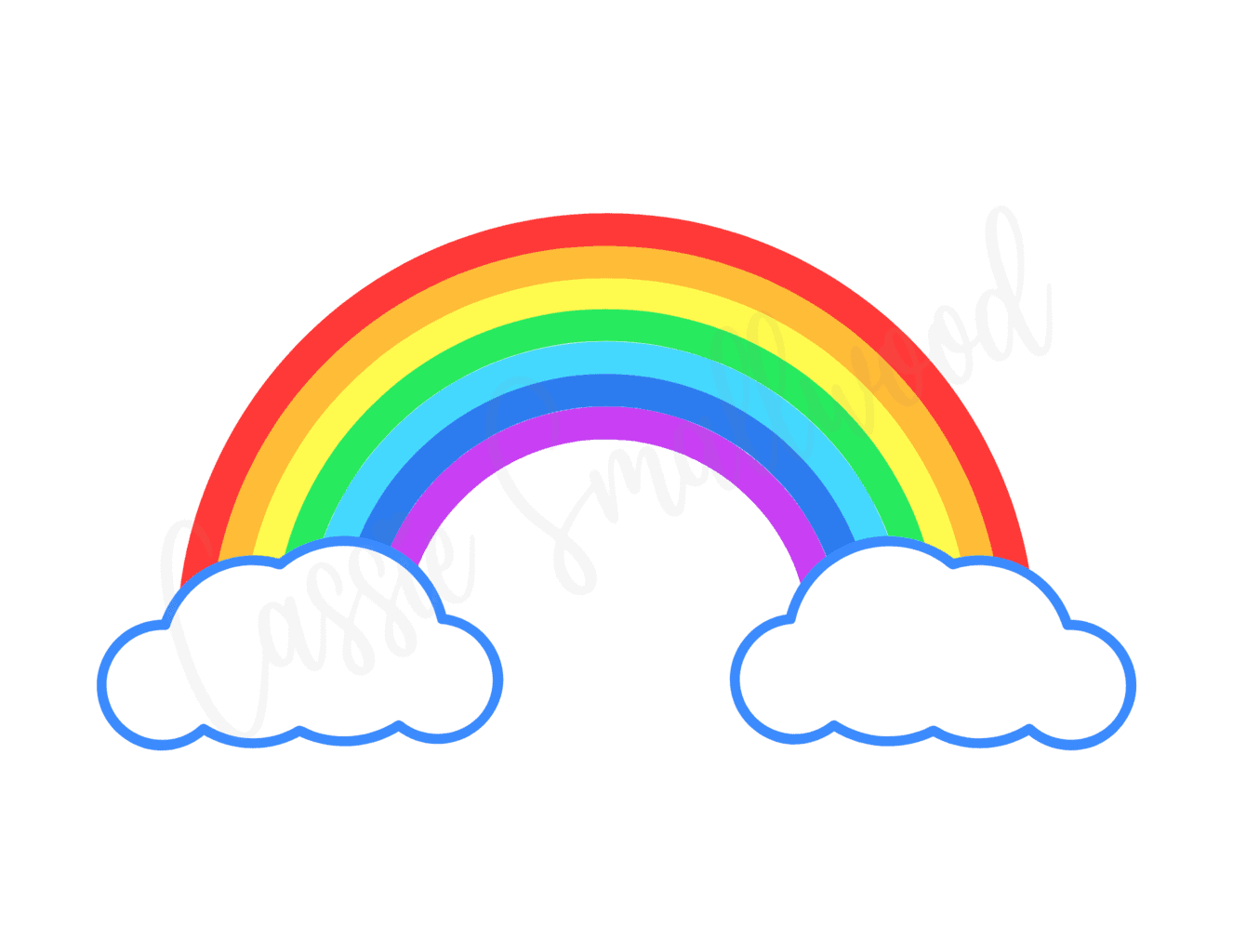 18 Cute Rainbow Templates (Free Printable) - Cassie Smallwood for Free Printable Picture Of A Rainbow