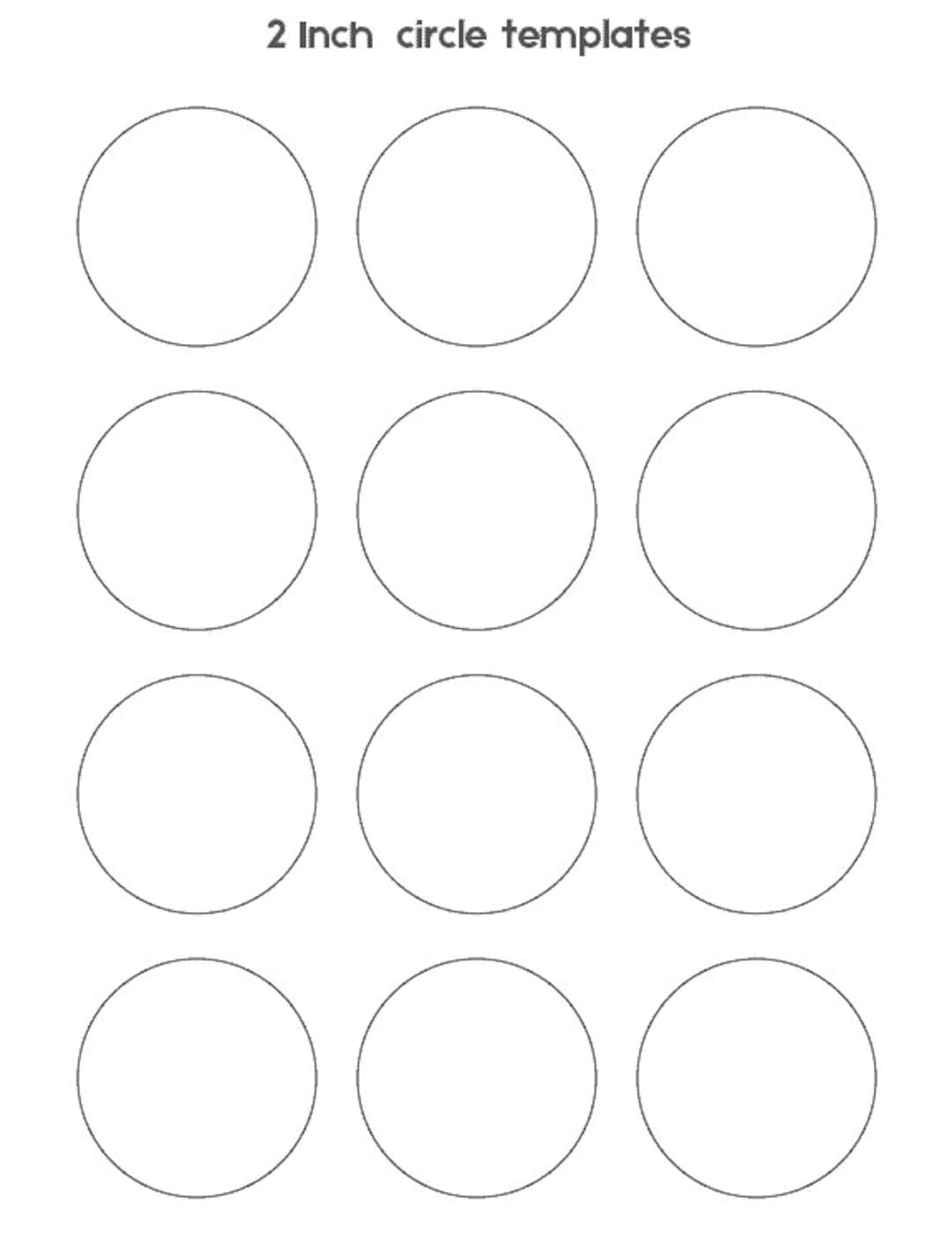 2 Inch Circle Template | Blank Template | Diy | Design | Png with 2 Inch Circle Template Printable