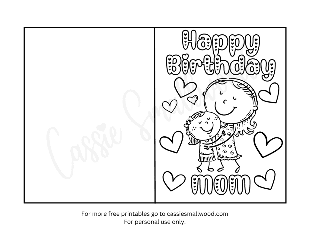 22 Coloring Birthday Cards For Mom Free Printables - Cassie Smallwood regarding Free Printable Birthday Cards Mom