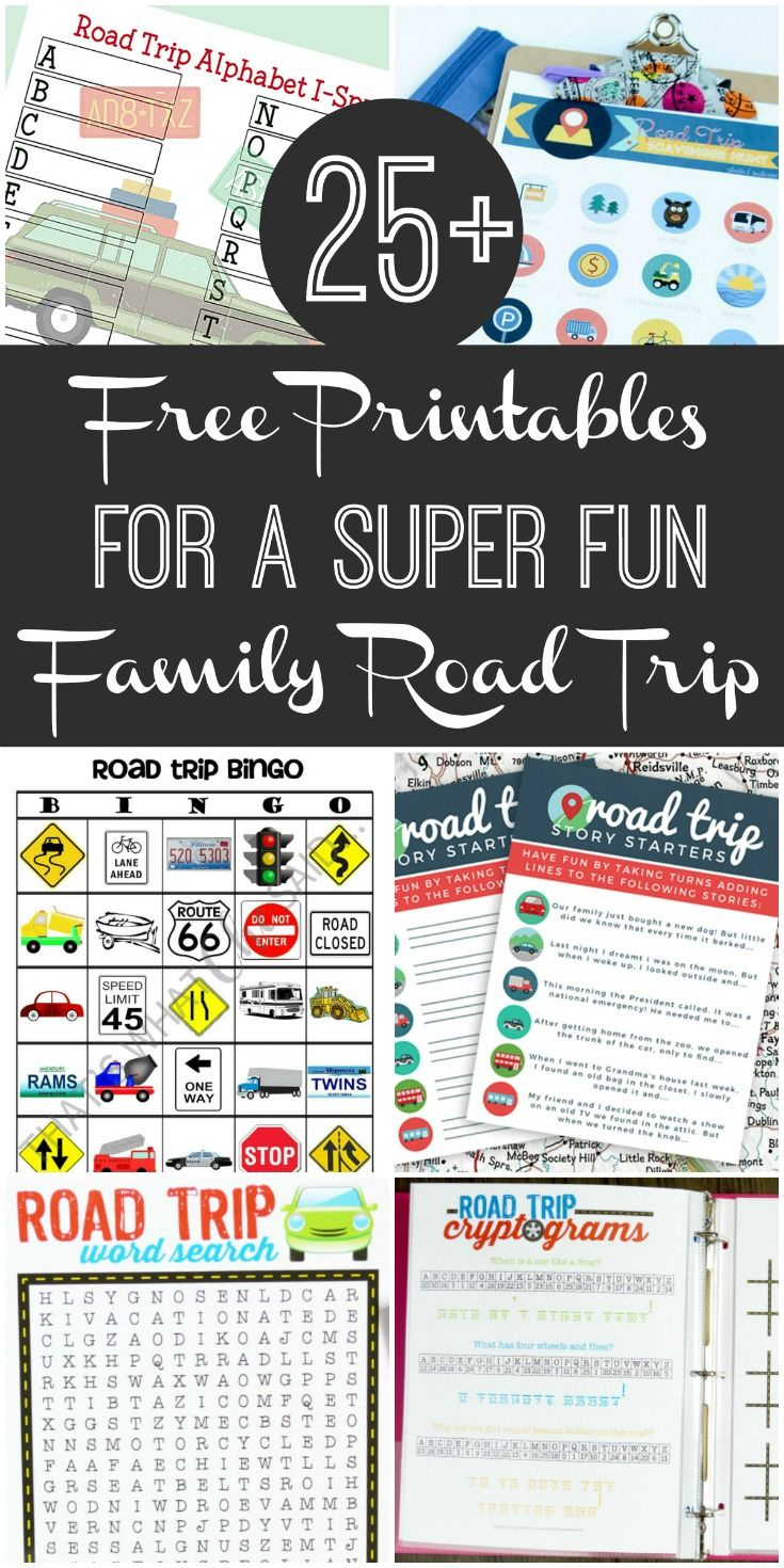 25+ Free Road Trip Printables For A Truly Fun Family Car Trip in 25 Free Printable Road Trip Games