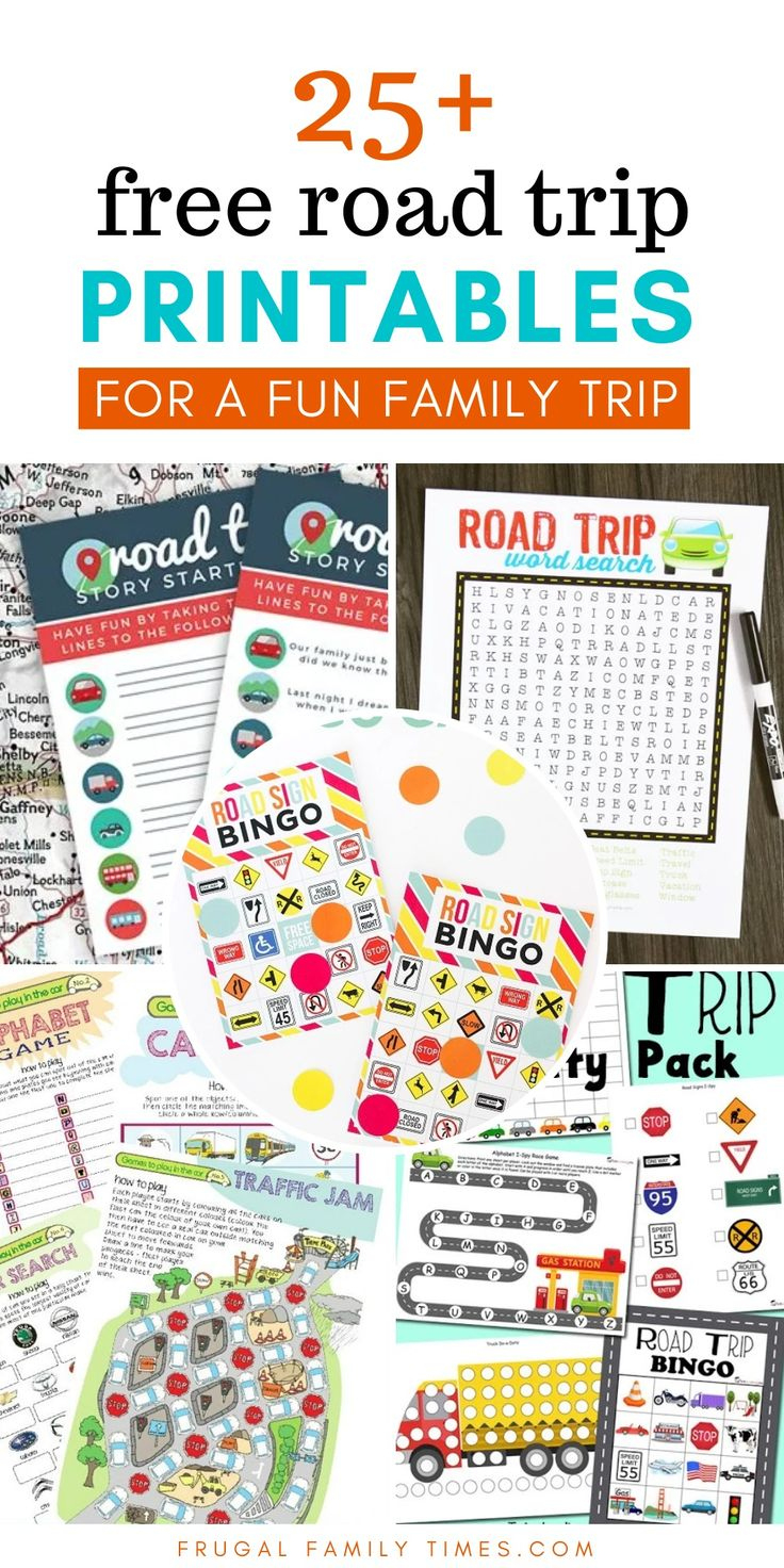 25+ Free Road Trip Printables For A Truly Fun Family Car Trip inside 25 Free Printable Road Trip Games