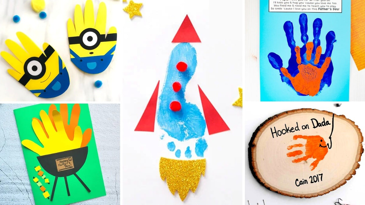 29 Adorable Father&amp;#039;S Day Handprint &amp;amp; Footprint Crafts - The Craft for Printable Father&amp;amp;#039;s Day Crafts