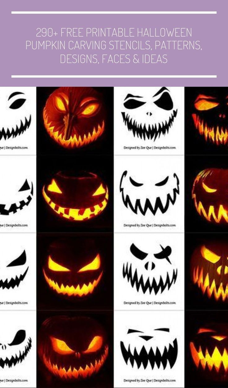 290+ Free Printable Halloween #Pumpkincarvingideastemplatesfree with Halloween Pumpkin Templates Free Printable