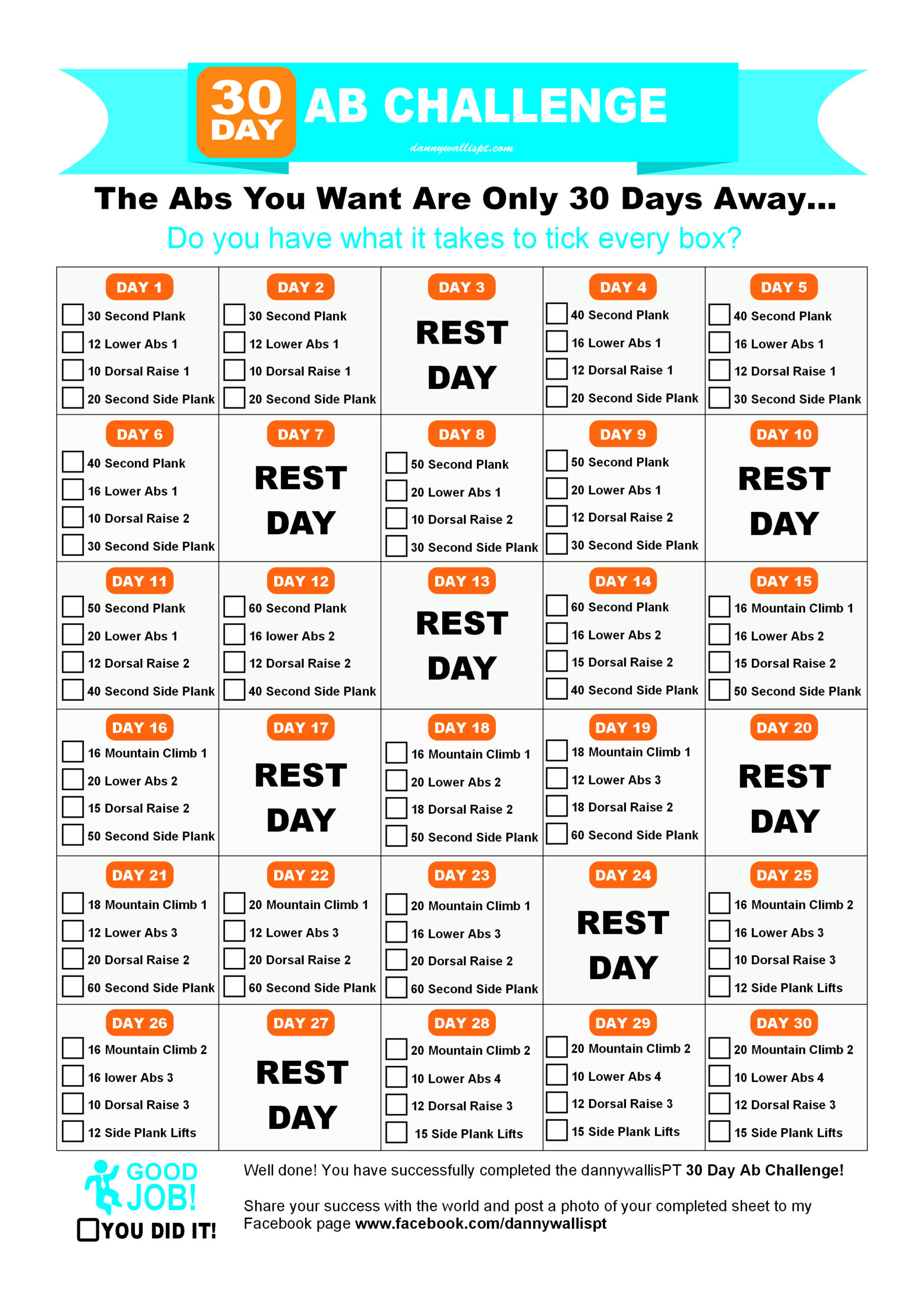 30 Day Core Strength Program For Beginners Abs Beginner 30 Day throughout 30 Day Abs Challenge Printable