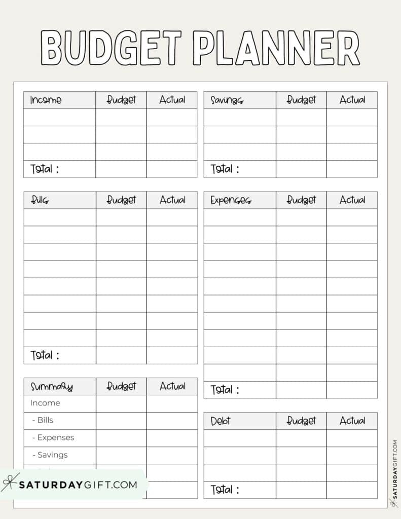 37 Budget Planners &amp;amp; Trackers - Cute &amp;amp; Free Printables intended for Monthly Budget Template Free Printable