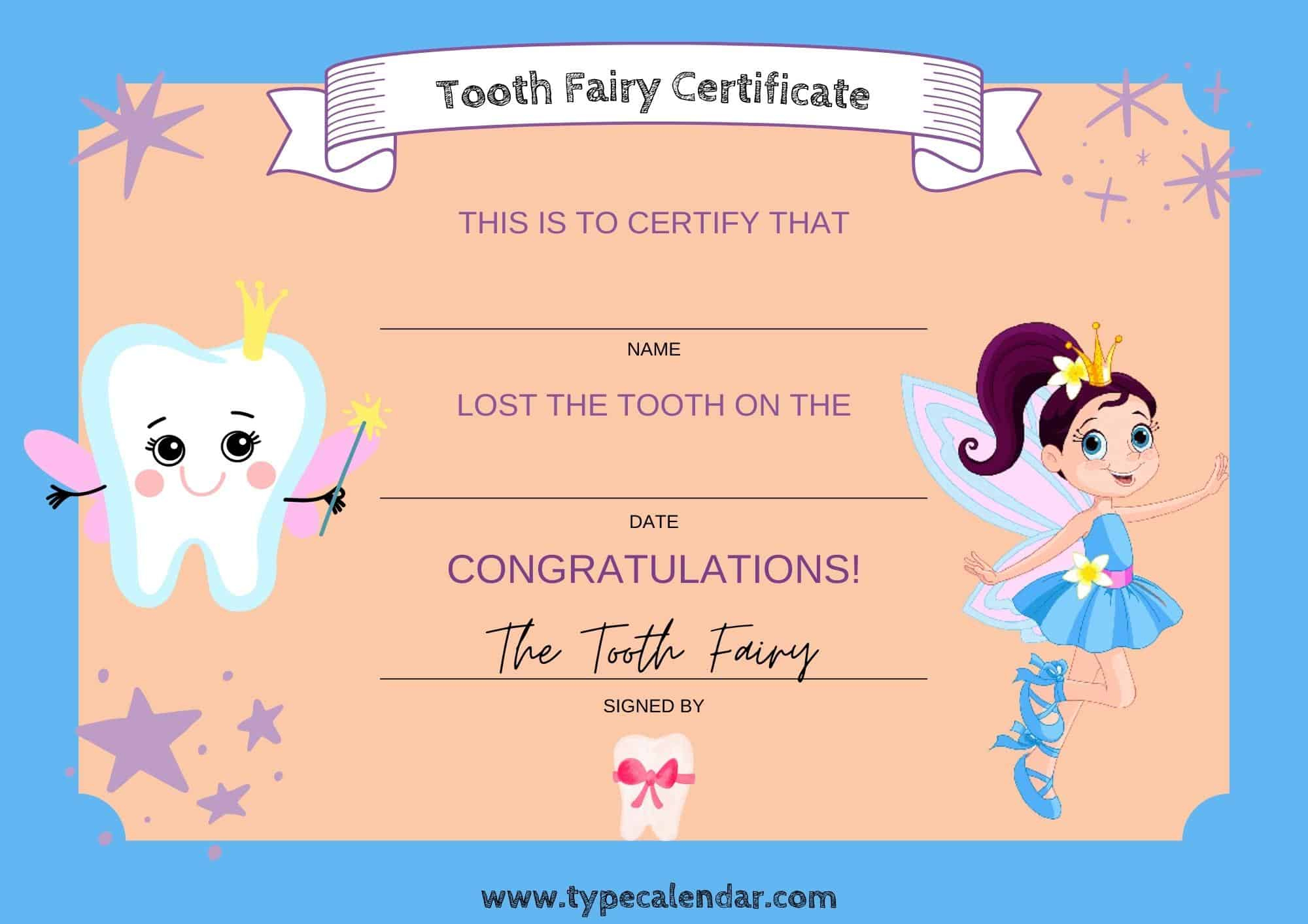 39+ Free Printable Tooth Fairy Certificate Templates [Pdf] pertaining to Tooth Fairy Certificate Printable Free