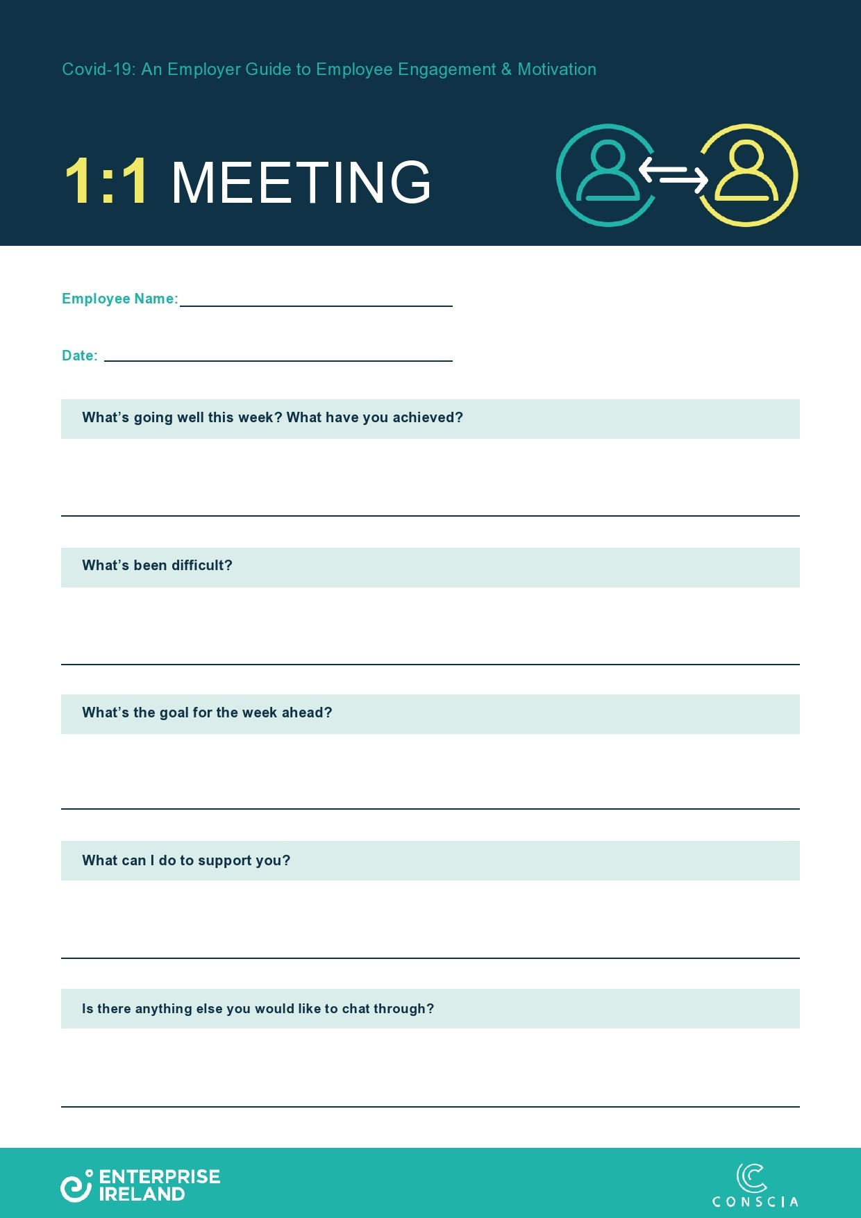 40 Best One To One Meeting Templates (100% Free) with Printable 1 On 1 Meeting Template