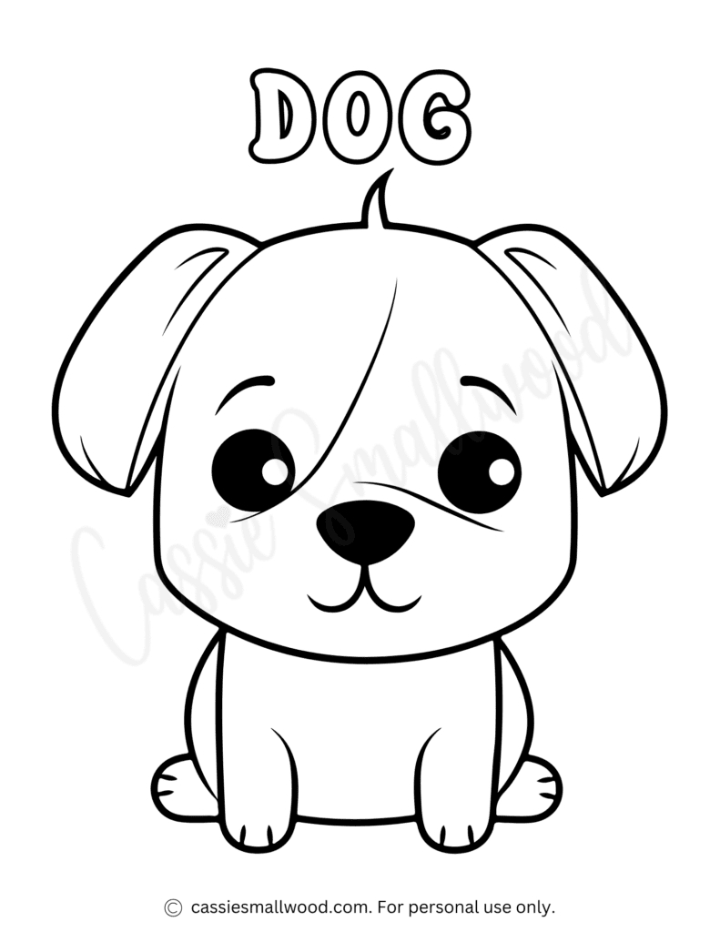 40 Cute Dog Coloring Pages - Cassie Smallwood inside Printable Pictures Of A Dog