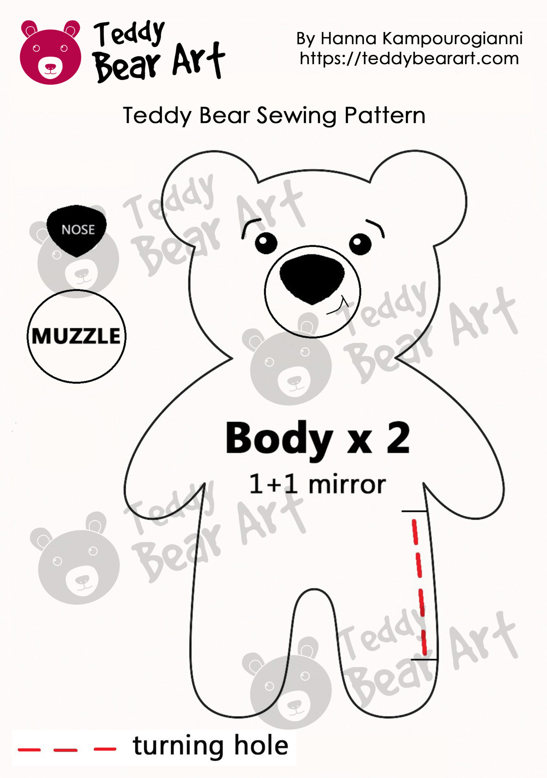 5 Easy Diy Stuffed Animal Patterns - Teddy Bear Art inside Cut Out Printable Free Easy Stuffed Animal Patterns