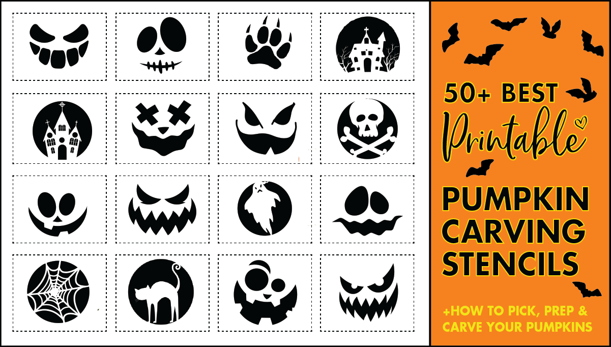50 Easy Pumpkin Carving Stencils + The Ultimate Guide To Pumpkin intended for Free Printable Jack O Lantern Carving Stencils