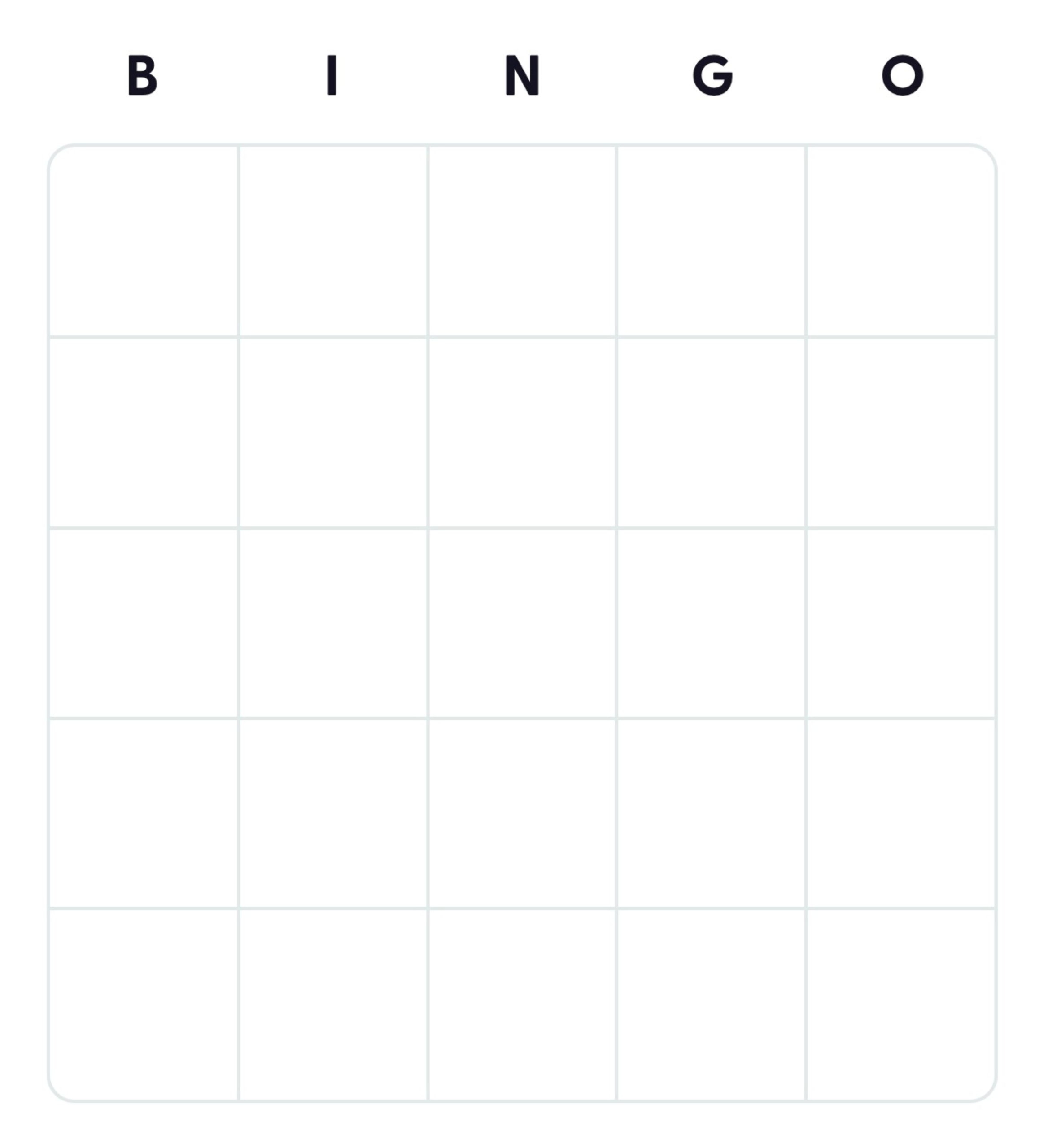 50+ Free Printable Blank Bingo Card Templates - Bingo Card Creator with Blank Bingo Card Free Printable