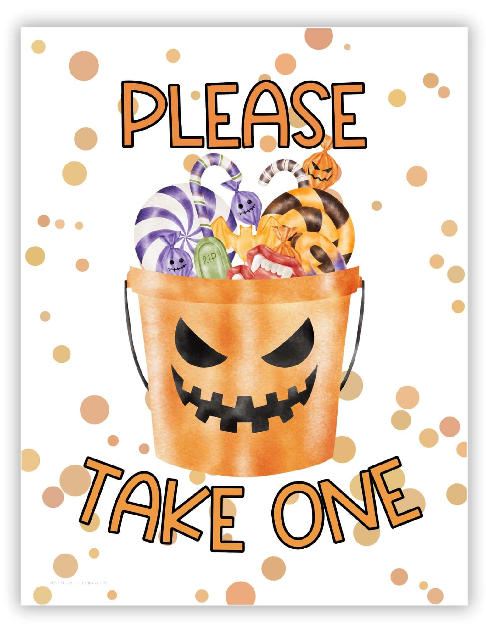 56 'Please Take One' Halloween Sign Printables (Free Pdf Download regarding Please Take One Sign Free Printable