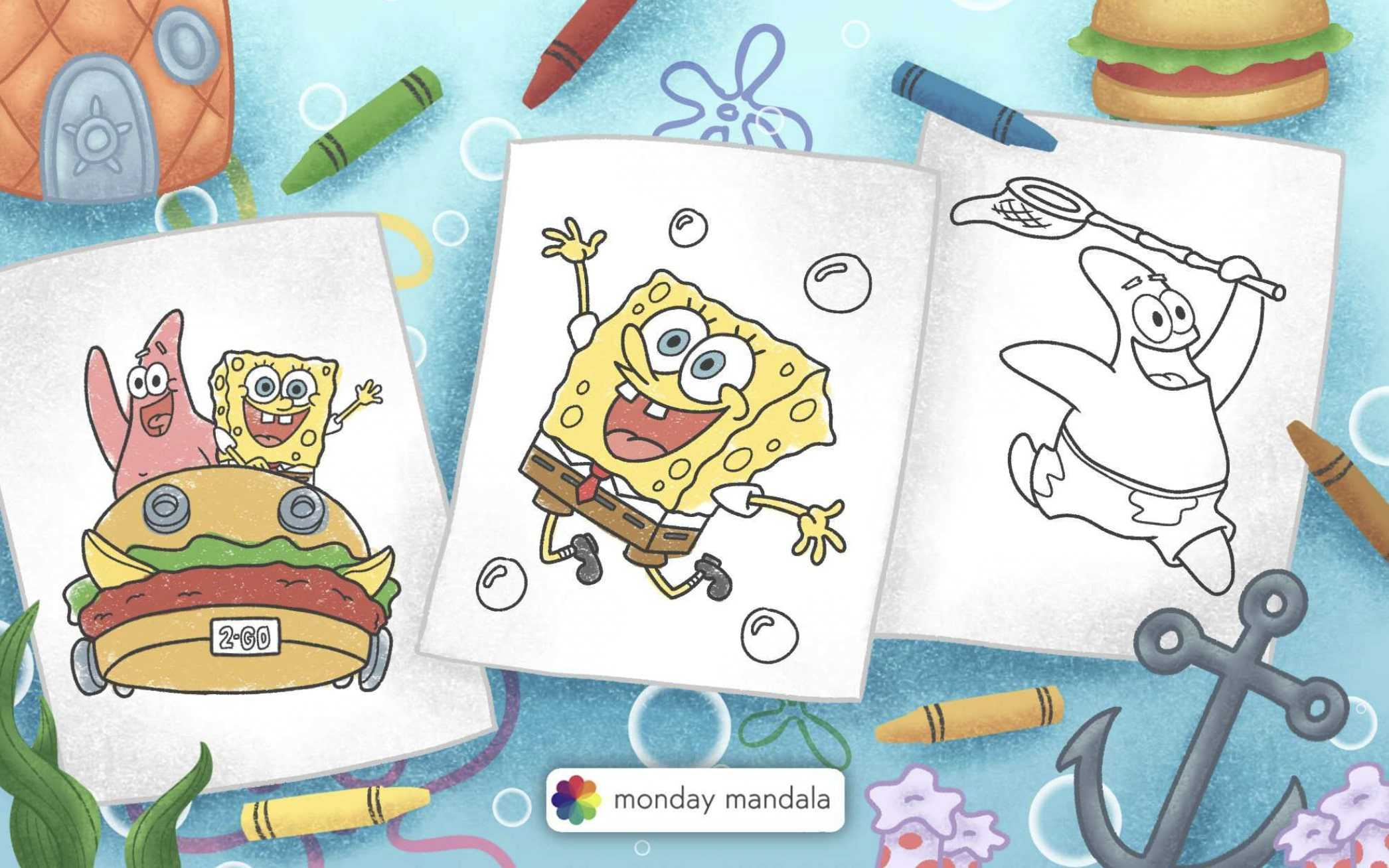 58 Spongebob Coloring Pages (Free Pdf Printables) pertaining to Printable Picture of Spongebob Squarepants