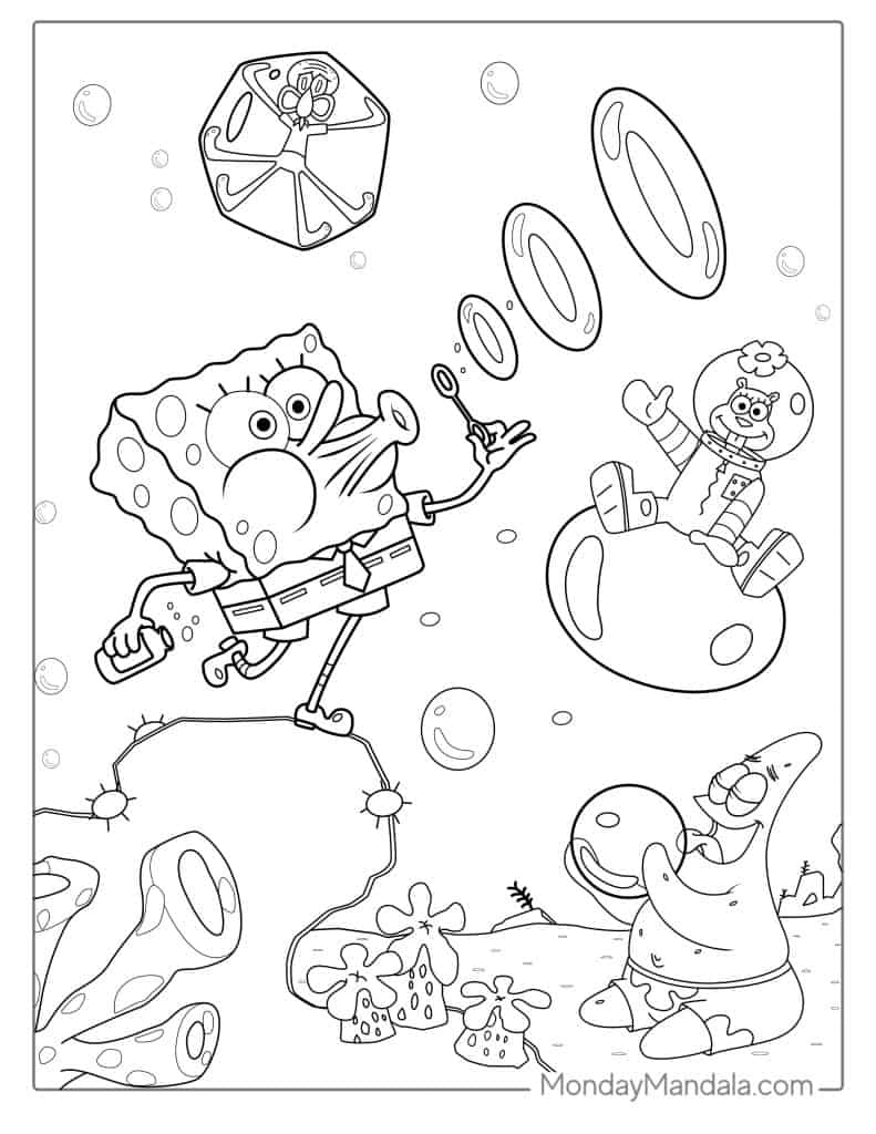 58 Spongebob Coloring Pages (Free Pdf Printables) with regard to Printable Picture of Spongebob Squarepants