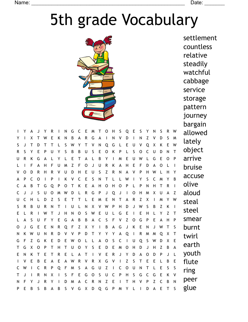 5Th Grade Vocabulary Word Search - Wordmint in 5th Grade Word Search Free Printable