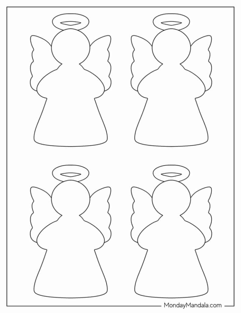 60 Angel Templates (Free Pdf Printables) intended for 3d Angel Template Printable Free