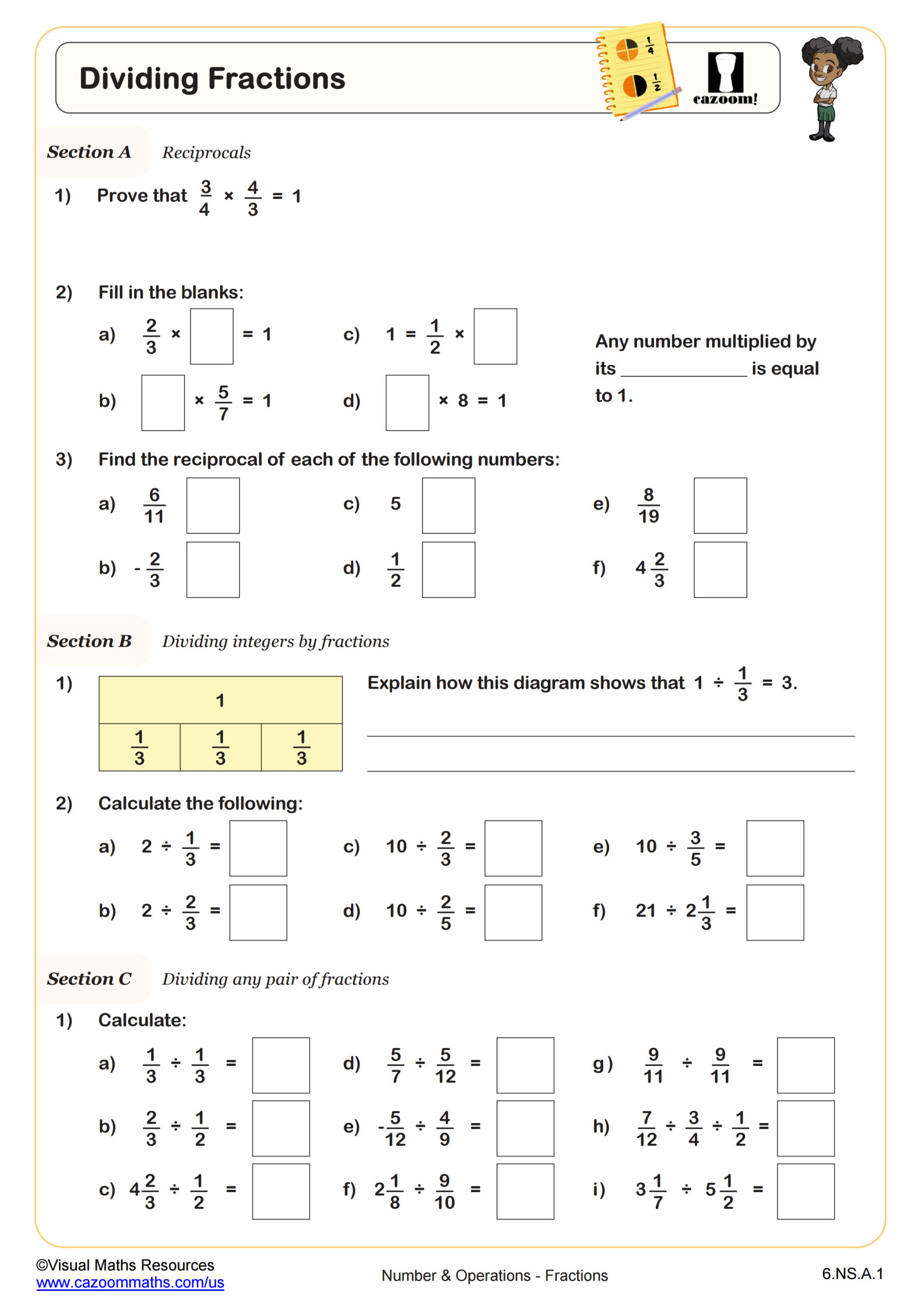 6Th Grade Math Worksheets | Printable Pdf Worksheets | Cazoom Math within Free Printable Worksheets For 6Th Graders