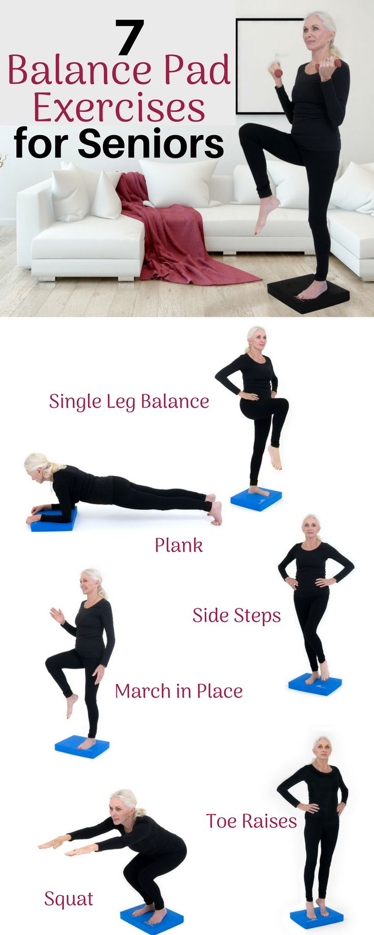 7 Balance Pad Exercises For Seniors intended for Printable Balance Exercises For Seniors