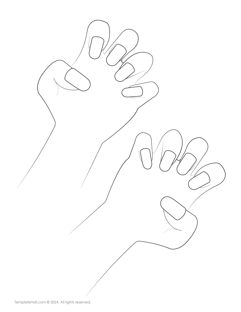 9+ Free Hand Nail Templates For Creative Designs intended for Printable Hand Template with Nails