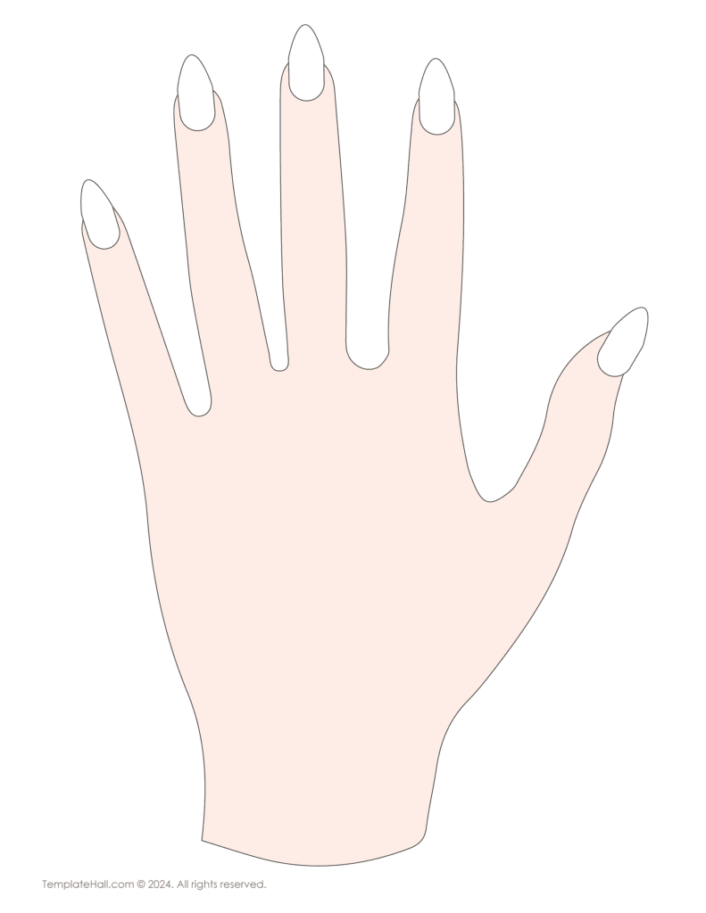 9+ Free Hand Nail Templates For Creative Designs pertaining to Printable Hand Template With Nails