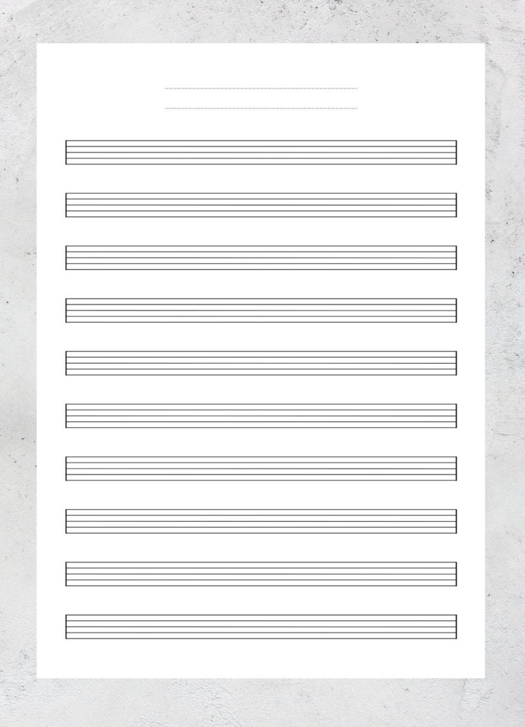 A4 - Blank Sheet Music - Us Letter Printable Sheet Music regarding Printable Blank Music Staff Paper