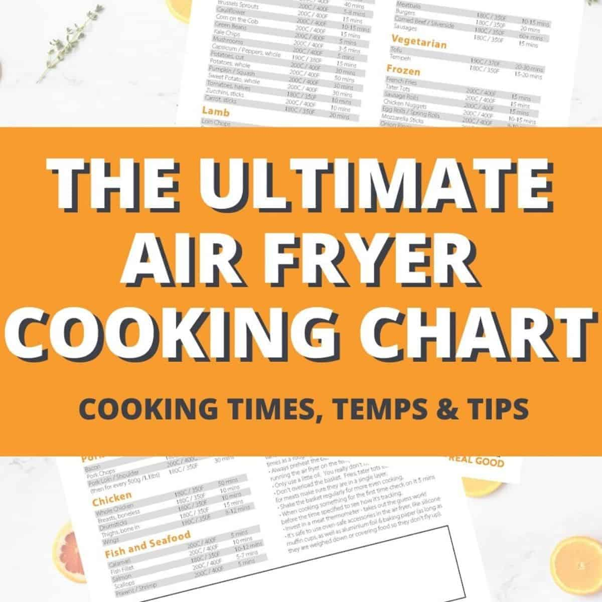 Air Fryer Cooking Chart {Free Printable} - Cook It Real Good for Air Fryer Cooking Chart Printable