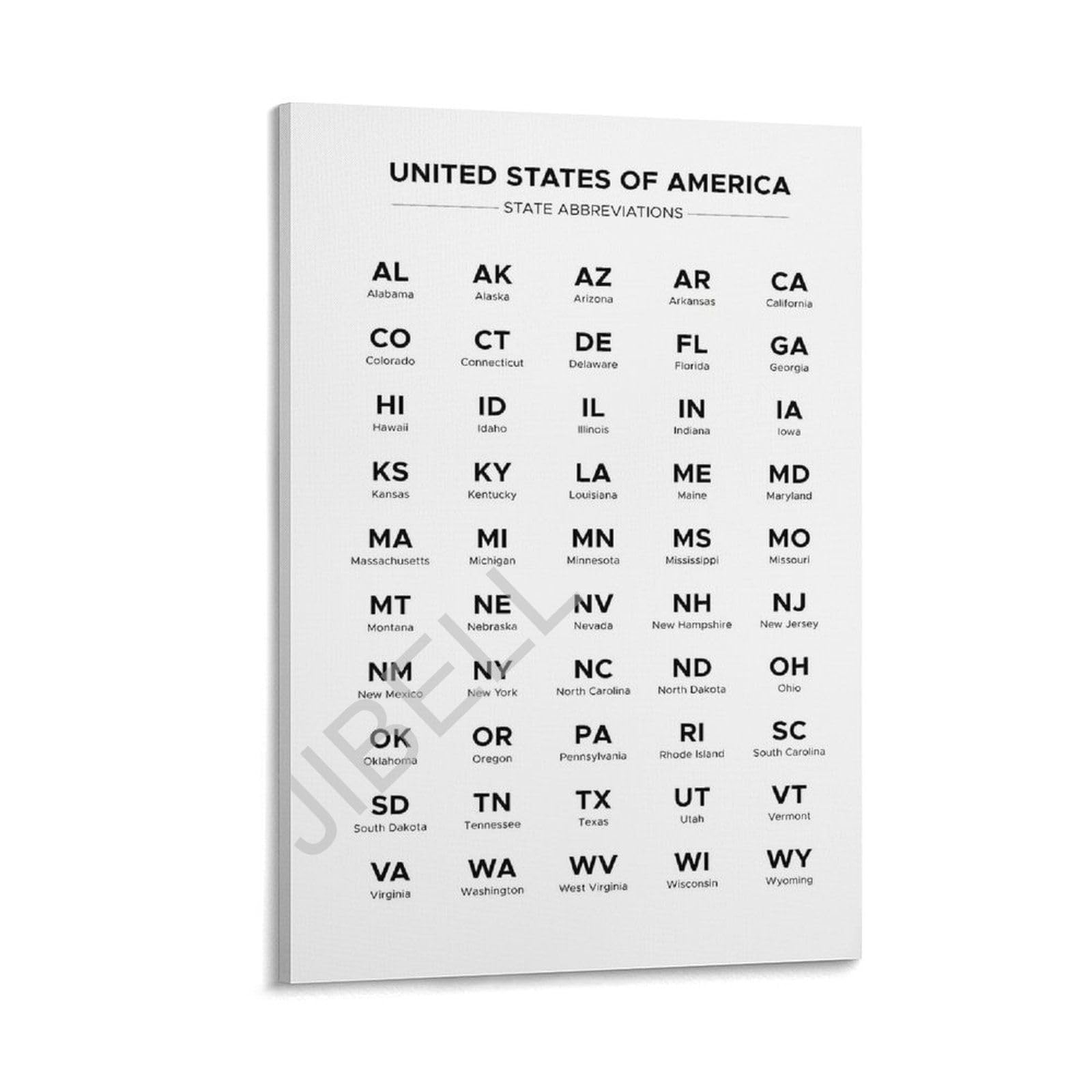 Amazon: Us State Abbreviation Chart In Alphabetical Order within Printable List Of States And Abbreviations