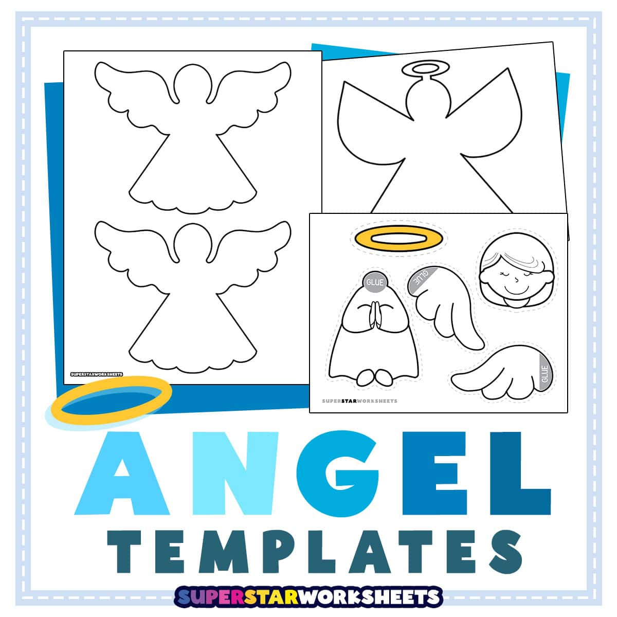 Angel Template (Free Printables) - Superstar Worksheets with regard to 3d Angel Template Printable Free