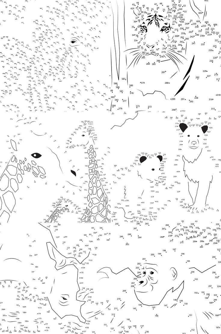Animal Extreme Dot-To-Dot Collection: 48 Printable Connect The Dot with Animal Dot To Dot Printable