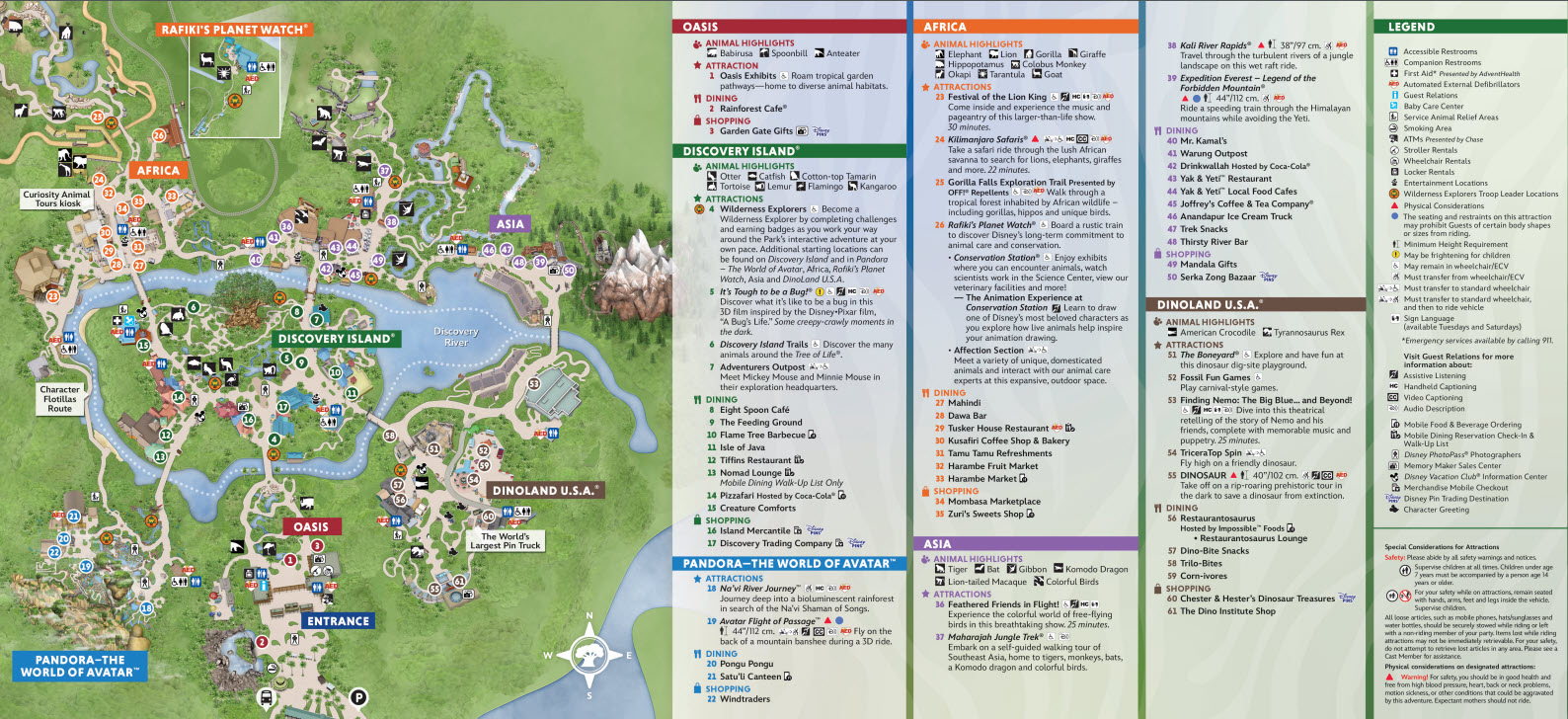 Animal Kingdom Maps - Wdw Prep School with Printable Map of Animal Kingdom
