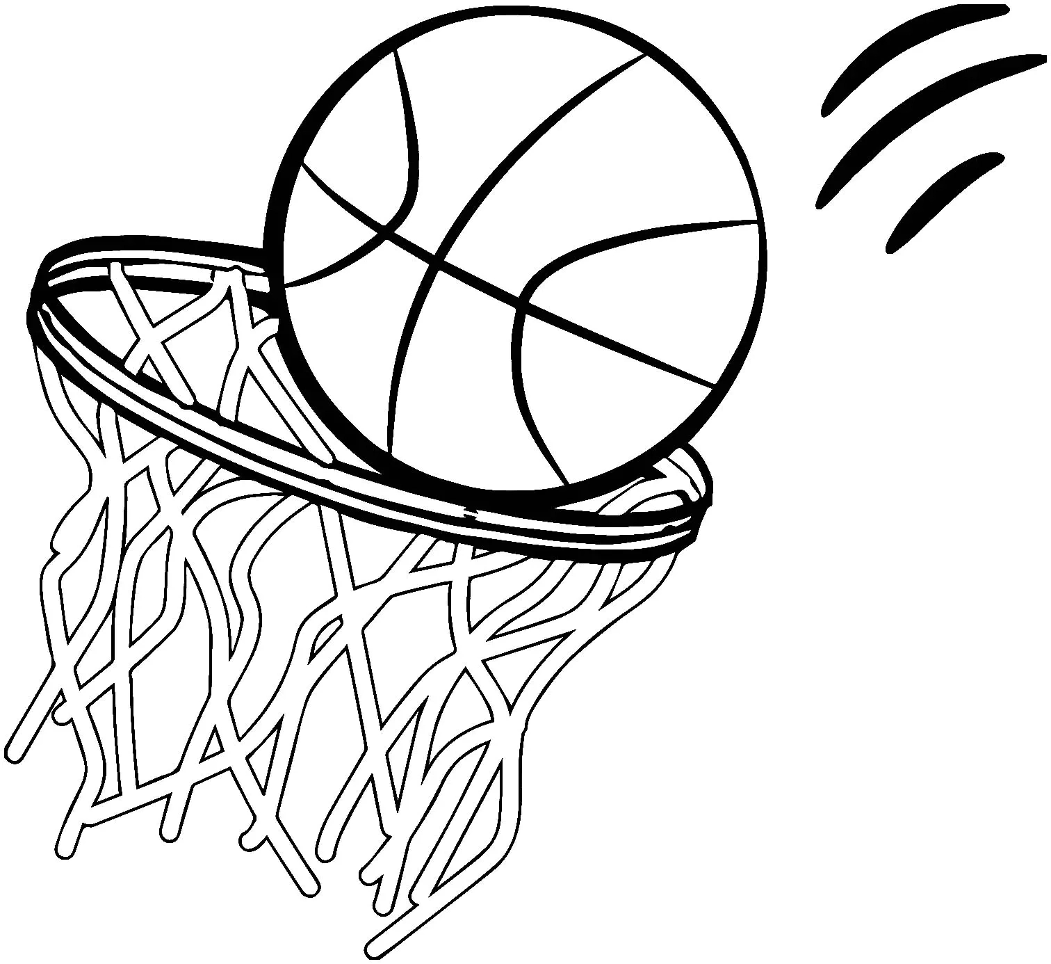 Basketball Coloring Page To Print - Basketball Coloring Pages for Printable Picture of a Basketball