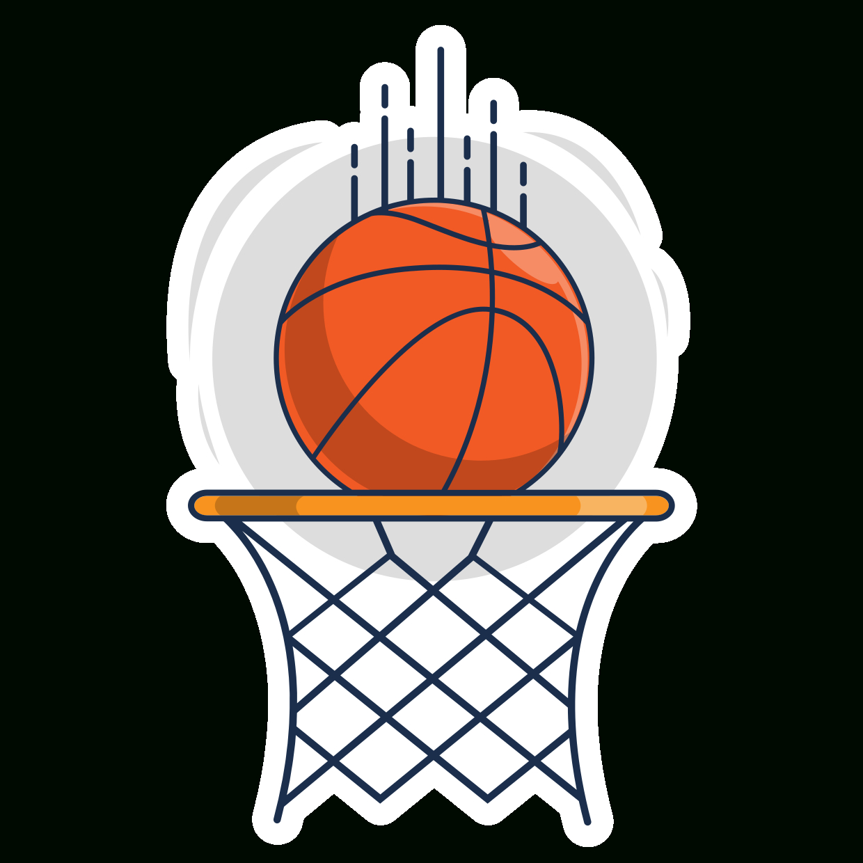 Basketball Going Through A Hoop Clip Art Template | Square Signs with regard to Printable Picture of a Basketball