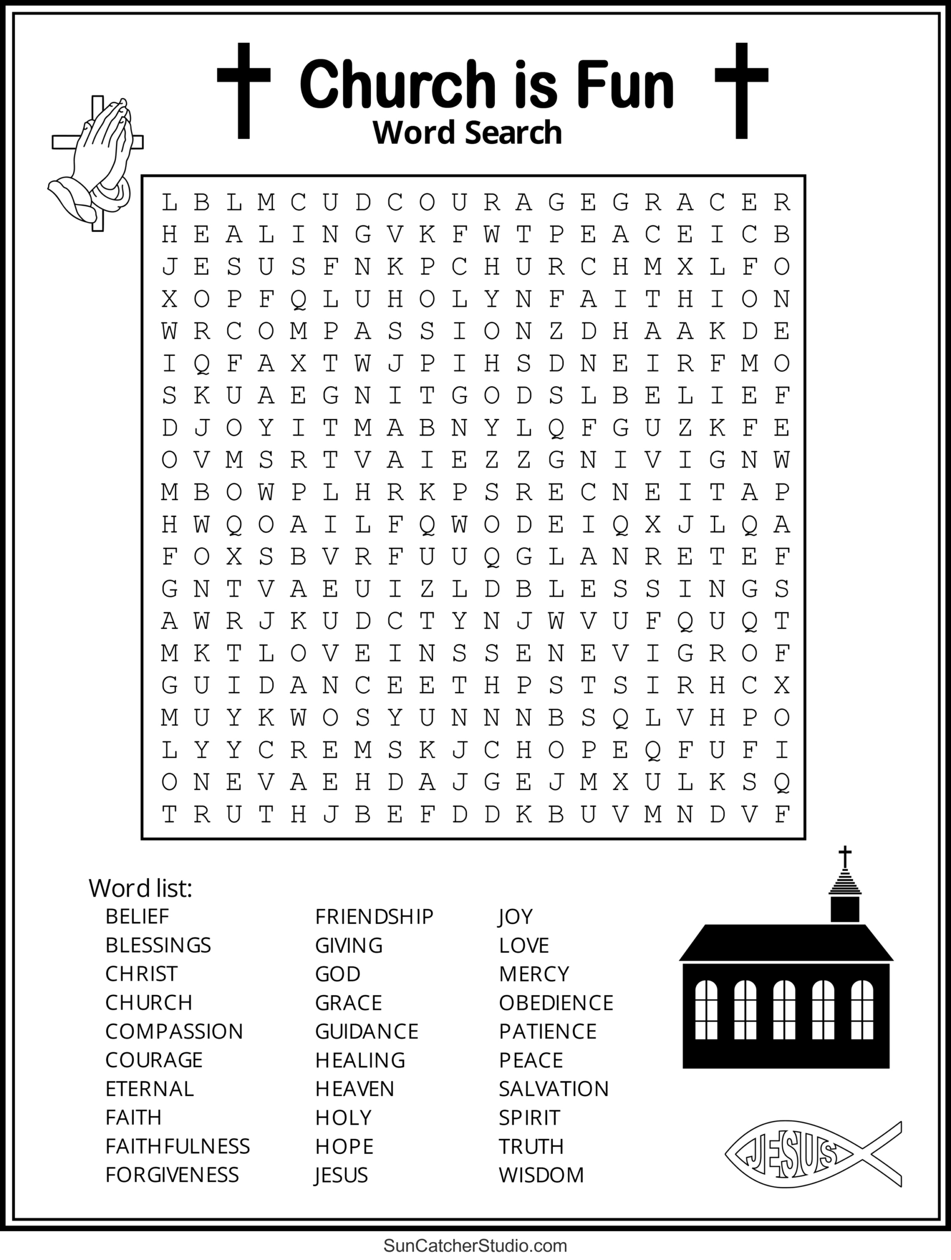 Bible Word Search (Free Printable Christian Puzzles) – Free with regard to Free Christian Word Search Printables