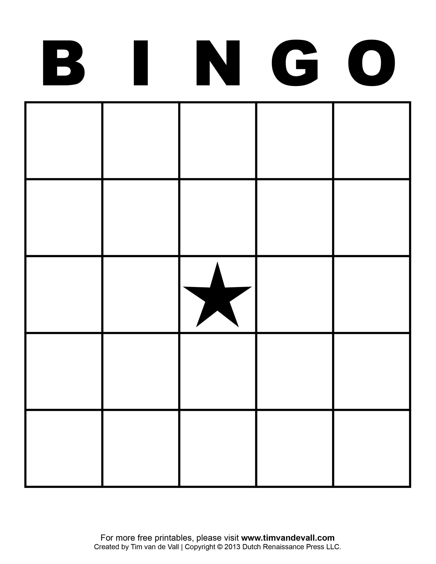 Blank Bingo Template - Tim&#039;S Printables regarding Blank Bingo Card Free Printable