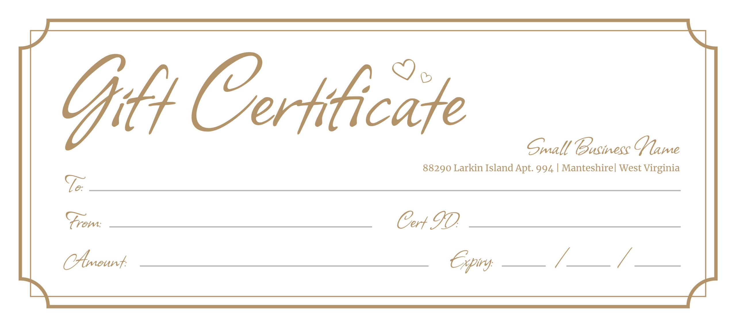 Blank Gift Certificate Free Google Docs Template - Gdoc.io pertaining to Make Your Own Gift Certificate Free Printable