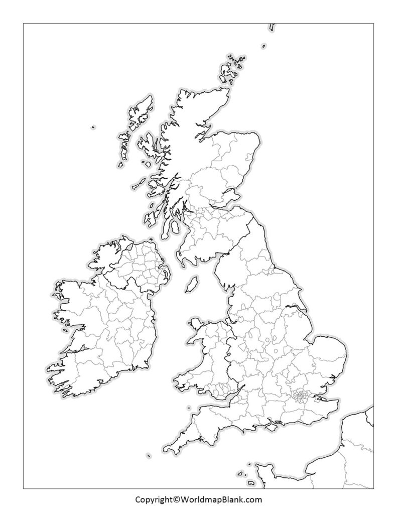 Blank Uk Map – Uk Map Outline [Pdf] pertaining to Printable Map of Great Britain