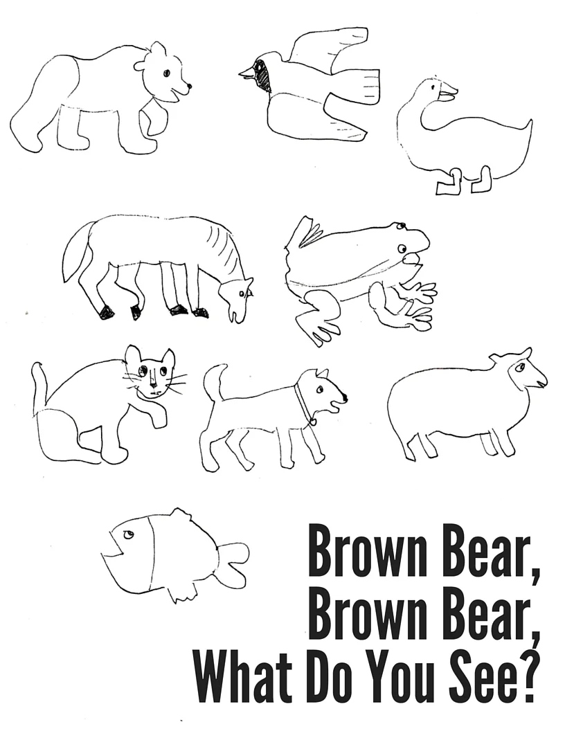 Brown Bear, Brown Bear Coloring Sheet — Mostly Montessori with Printable Brown Bear Brown Bear Book