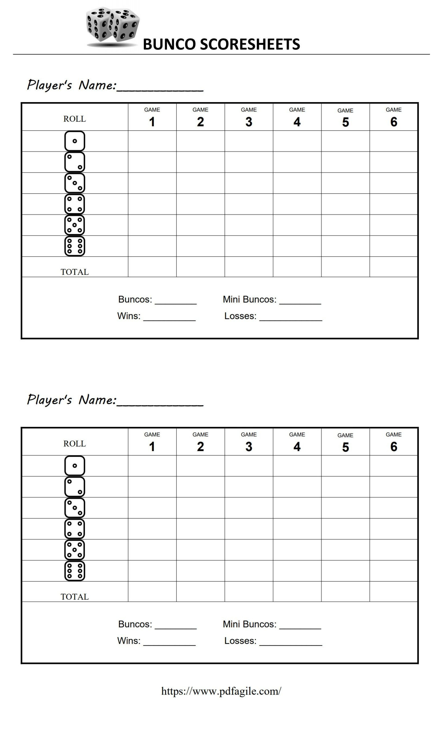 Bunco Scoresheet Template | Pdf Agile pertaining to Free Bunco Score Sheet Printables