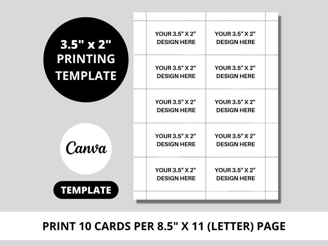 Business Card Printing Template, 3.5X2 Business Card Printing intended for Make Your Own Business Cards Free Printable