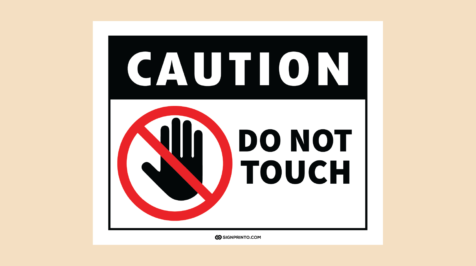 Caution Do Not Touch Sign Black [Printable Free Pdf] pertaining to Printable Do Not Touch Sign