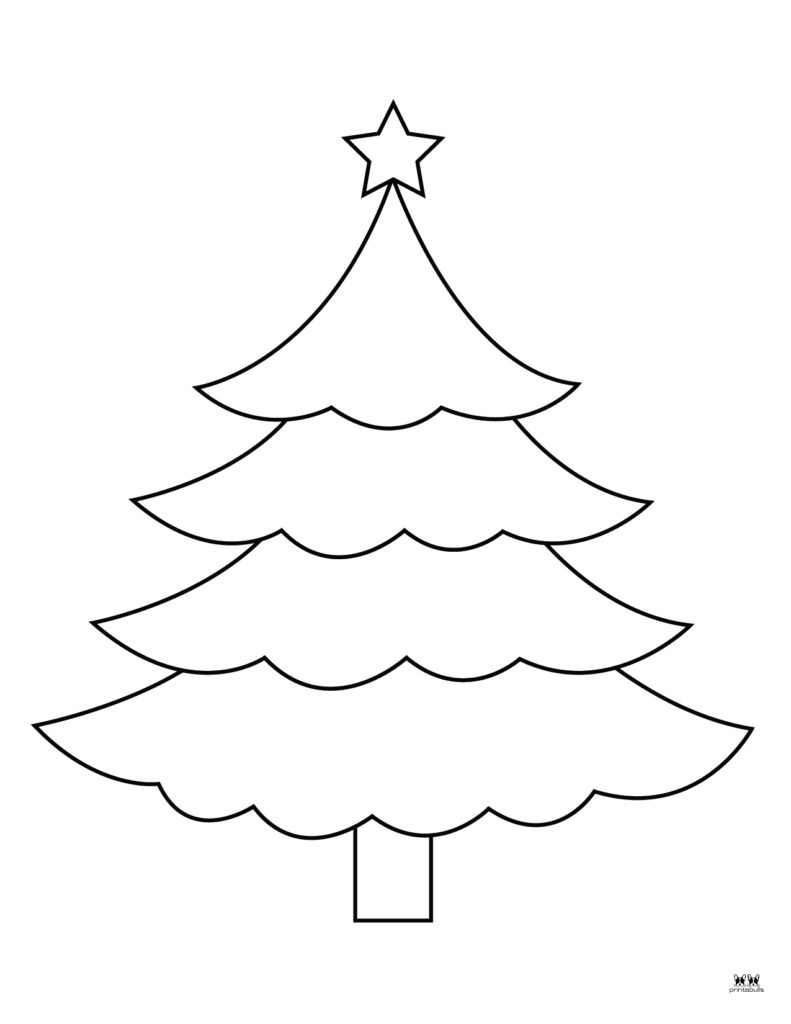 Christmas Tree Coloring Pages & Templates - 22 Free Printables intended for Picture of a Christmas Tree Printable