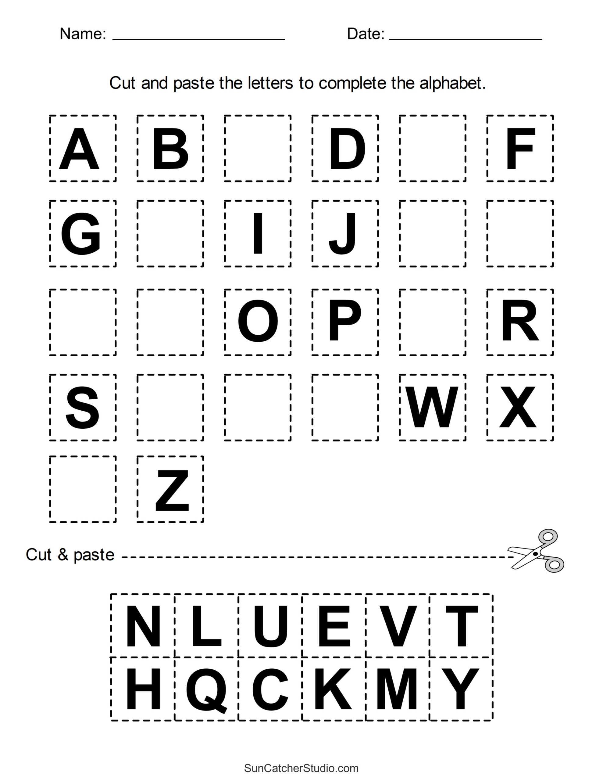 Cut And Paste Worksheets (Printable Activities For Kids) – Free with regard to Pre K Printable Worksheets Free