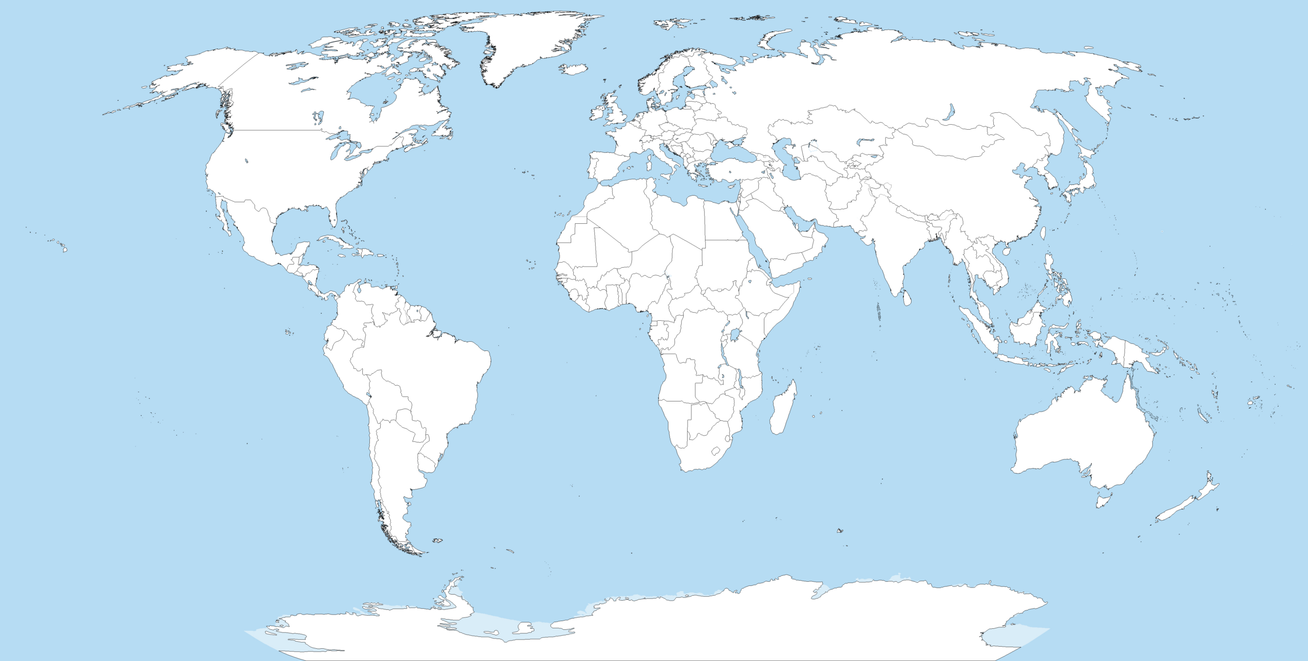 Datei:a Large Blank World Map With Oceans Marked In Blue for Printable Blank Map of the Continents and Oceans