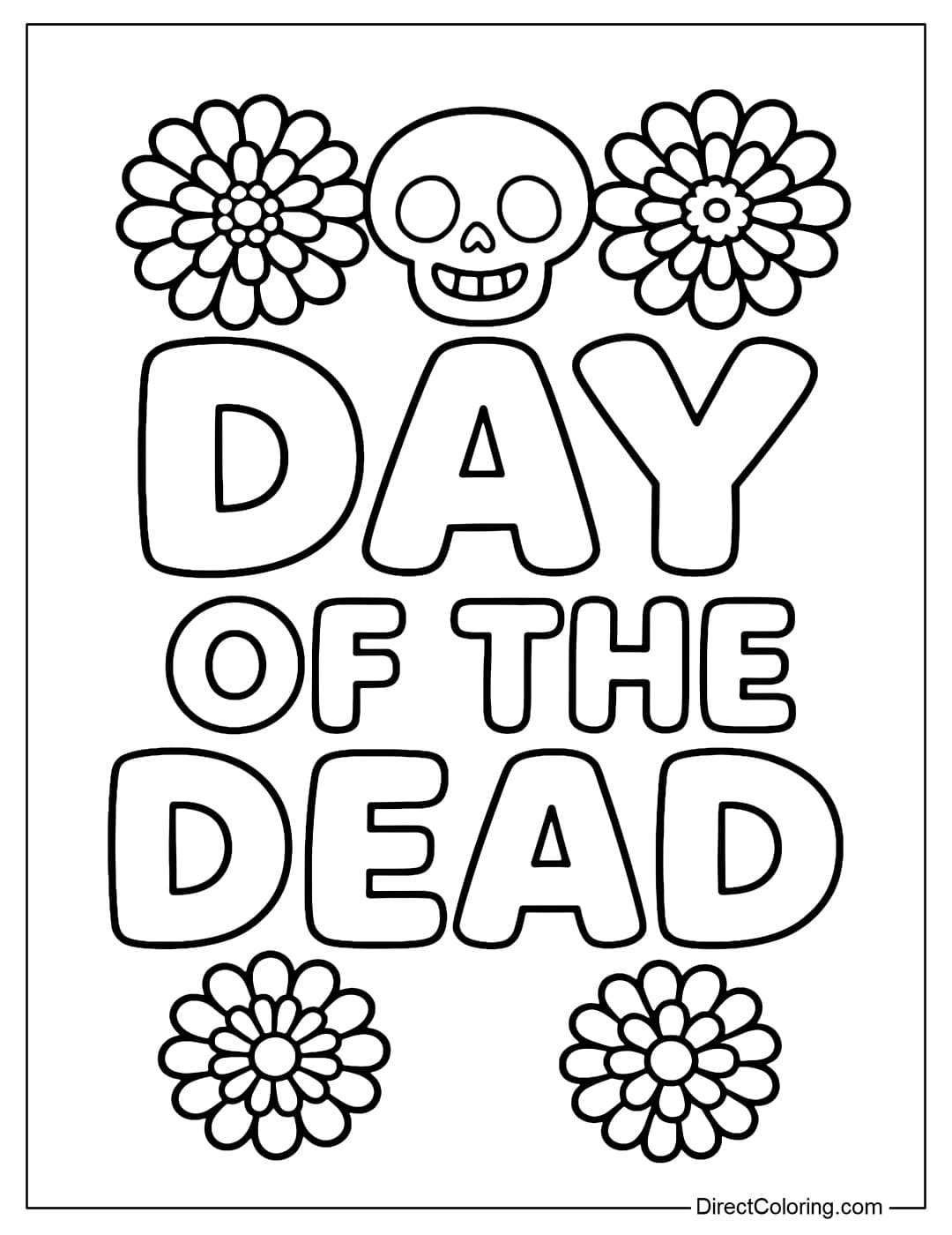Day Of The Dead Coloring Pages - Free Pdf To Download And Print intended for Day Of The Dead Free Printables