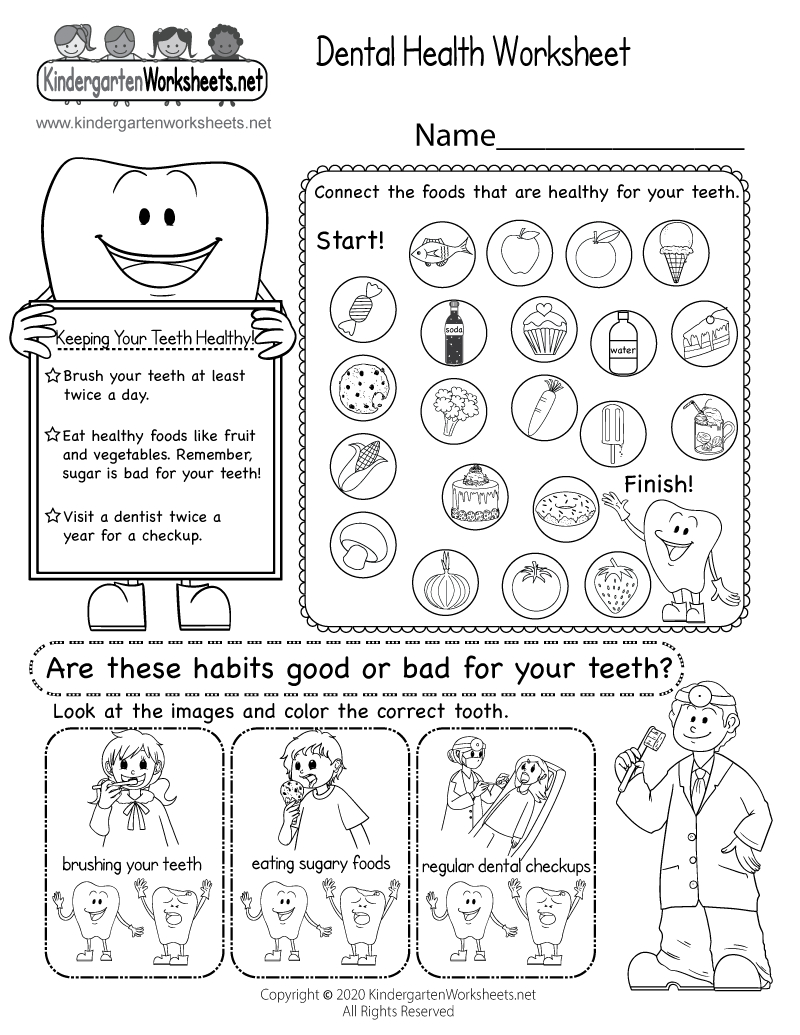 Dental Health Worksheet - Free Printable, Digital, &amp;amp; Pdf with Free Printable Dental Health Worksheets