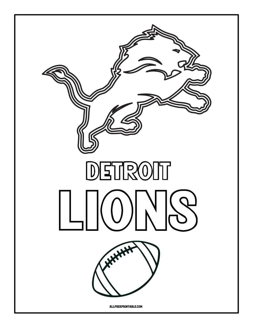 Detroit Lions Logo Coloring Page – Free Printable with regard to Detroit Lions Printable Logo Free
